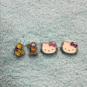 Hello Kitty, Garfield and Winnie the Pooh Floating Locket Charms Set